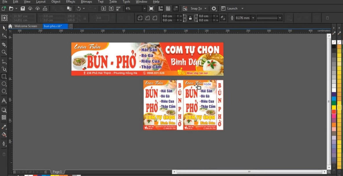 Sản phẩm 2 của học viên coreldraw tại Bình Thạnh