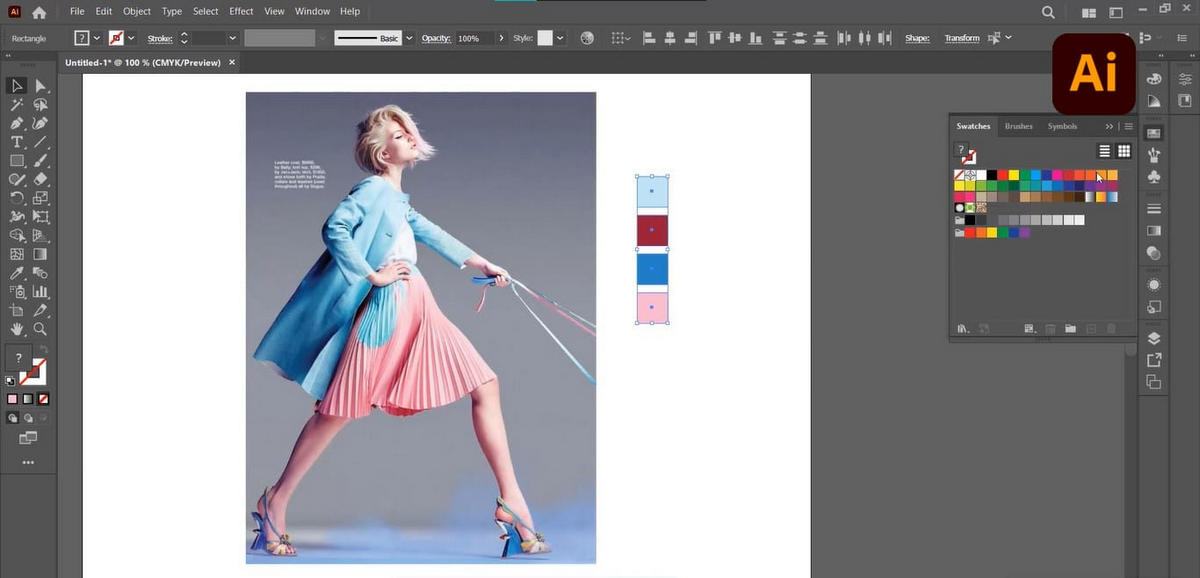 Sản phẩm khóa học thiết kế đồ họa illustrator 2 của học viên